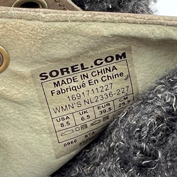 Sorel Joanie Sweater Wedge Ankle Bootie Leather Boots Waterproofr - Picture 4 of 9